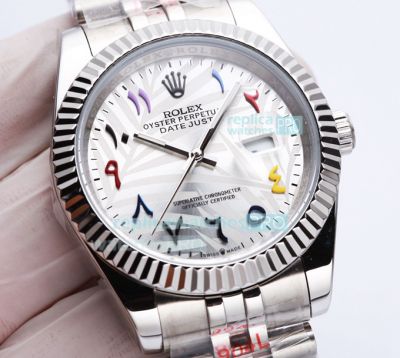 High Replica Rolex Datejust Watch Silver Face Stainless Steel strap Fluted Bezel  41mm